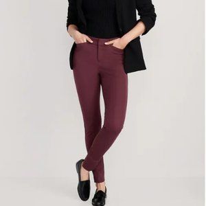 Old Navy High Waisted Pixie Skinny Ankle Pants - Wine